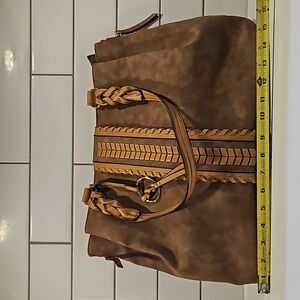 Vegan Leather Braided Detail Large tpte/puse